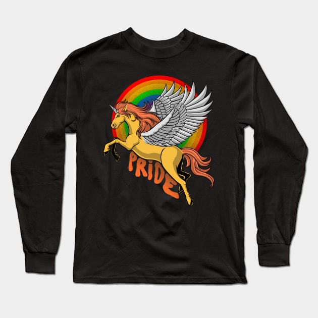 unicorn lgbt Long Sleeve T-Shirt by terror machine std